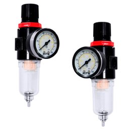 3 Filtros de Ar Eliminador de Água com Regulador de Pressão e Manômetro 1/4 Rotta 376 Afr-2000 4002 - 5