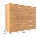 Ver imagem 3 de Cômoda 10 Gavetas Cp0104 Cinnamomo - Evidencia Móveis