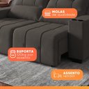 Ver imagem 6 de Sofá Retrátil e Reclinável 3 Lugares 2,30m com Porta Copos Bulgária