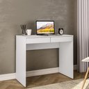 Ver imagem 1 de Mesa Aparador Tijuca 90cm 2 Gavetas Branco Politorno Móveis