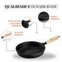 Ver imagem 2 de Frigideira Tradição Ferro Cabo Madeira 22cm 1,2l – Panela Mineira