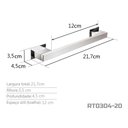 Ver imagem 3 de Toalheiro 20 Cm Inox - Kromus Rt0304-20