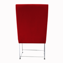 Ver imagem 5 de Kit 06 Cadeiras Ana Base de Ferro Prata Suede Vermelho - D'classe Decor