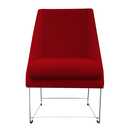Ver imagem 2 de Kit 06 Cadeiras Ana Base de Ferro Prata Suede Vermelho - D'classe Decor