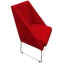 Ver imagem 3 de Kit 06 Cadeiras Ana Base de Ferro Prata Suede Vermelho - D'classe Decor