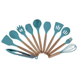 Conjunto Utensílios Silicone 12 Peças Verde - 2