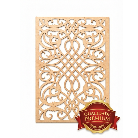 Painel Cobogó Vazado Mdf Natural M0001 - 29x19cm - Decoração Sala e Quarto