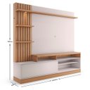 Ver imagem 3 de Estante com Led Ripada para Tv até 65 Pol 200x185cm Maceió Freijó Off White