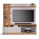 Ver imagem 2 de Estante com Led Ripada para Tv até 65 Pol 200x185cm Maceió Freijó Off White