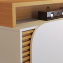 Ver imagem 5 de Home Theater Jurerê 1.5 para TV 65" 152cm MDP com Portas Giratórias Off White