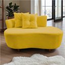 Ver mais imagens de Namoradeira Sofá Feijão Suria Orgânica Couro Amarelo