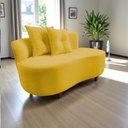 Ver imagem 1 de Namoradeira Sofá Feijão Suria Orgânica Couro Amarelo
