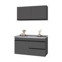 Ver imagem 2 de Armário Cozinha Modulada Compacta Suspensa com Pia 120cm Milano Multimóveis MCR2478 Grafite