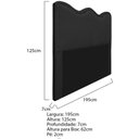 Ver imagem 5 de Cabeceira King Bari P02 195 cm Para Cama Box Preto
