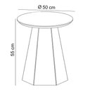 Ver imagem 4 de Kit Mesa de Centro para Sala e Mesa Lateral Redonda Ferrara D03 Off White Freijó - Lyam Decor