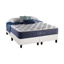 Ver imagem 1 de Cama Box Queen: Colchão Molas Anjos MasterPocket Ensacadas Blue Sea + Base CRC Courano Branco(