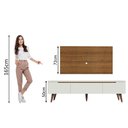 Ver imagem 6 de Rack Madesa Reims e Painel para TV até 55 Polegadas 2 Portas e 1 Gaveta Branco/Rustic Cor:Branco/Rus