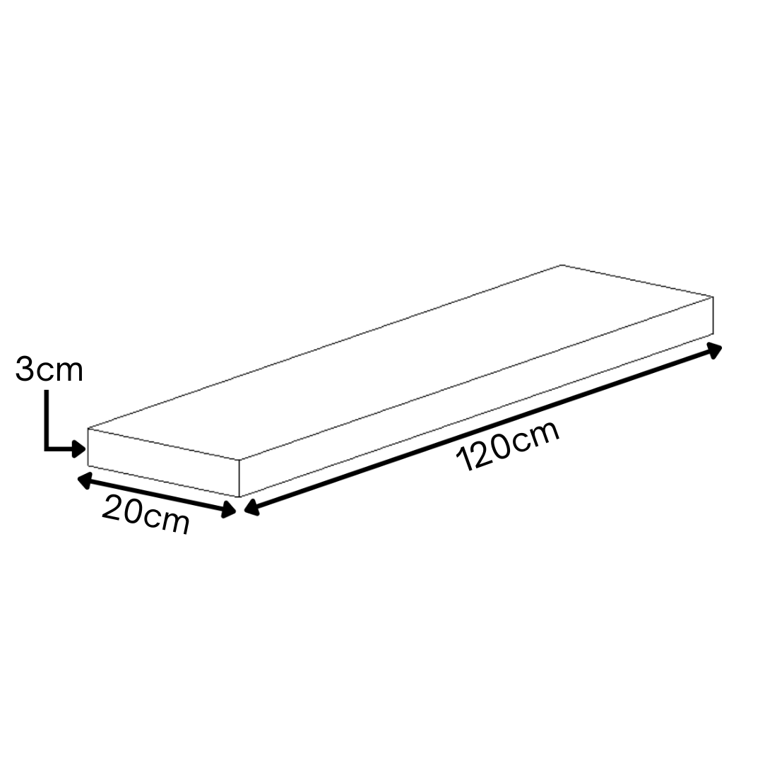 Prateleira Reta Decorativa com Suporte Invisível Mdf 120x20 Plancasa:off White - 4