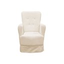 Ver imagem 2 de Poltrona de Amamentação Balanço Lis com Puff Veludo Bege - Lg Decor Baby