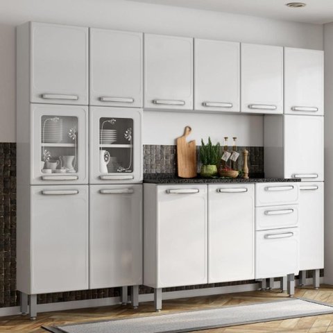 Cozinha Completa Aço C/ Tampo 15ptas 2gav Evidence Bertolini