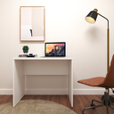 Ver imagem 1 de Escrivaninha Mesa Escritório 100% MDF 80CMX42CM com Caixa de Tomada 80cm Branca