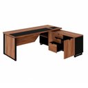 Ver imagem 5 de Escrivaninha Mesa Escritório Diretor em L com Caixa de Tomadas e Armário Lateral 3 Gavetas 200cm Cor