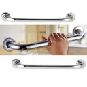 Ver imagem 1 de Barra Alça Apoio Kit 2 Uni Idoso Deficiente 30cm Cadeirante Acessibilidade Pcd Box Banheiro Box Segu