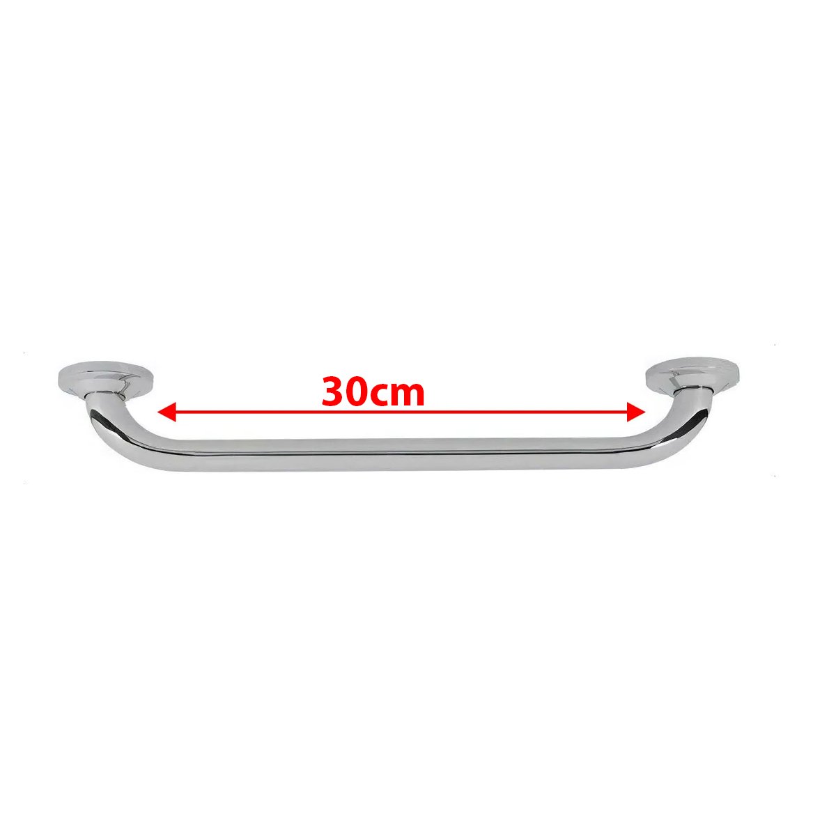 Barra Alça Apoio Kit 2 Uni Idoso Deficiente 30cm Cadeirante Acessibilidade Pcd Box Banheiro Box Segu - 2