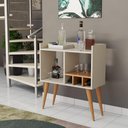 Ver imagem 5 de Aparador Retrô Porta Bebidas e Decoração Sala de Estar Off White