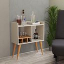 Ver imagem 4 de Aparador Retrô Porta Bebidas e Decoração Sala de Estar Off White