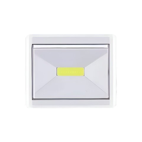 Interruptor Portátil Led Luz de Emergência Branca Quadrado Sobrepor 3w 3x Pilhas Aaa Branco