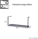 Ver imagem 4 de Prateleira de Parede 60cm Estilo Moderno Aço Cozinha Quarto Sala Decorativa