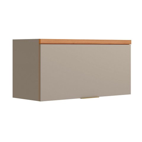 Aéreo Simples 80cm Arya 100% Mdf Jequitibá/gris Fosco - Sallar Home