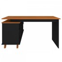 Ver imagem 7 de Mesa Escrivaninha em L Retrô 2 Gavetas 5 Nichos Gold - Artany Móveis