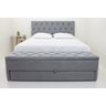 Kit Baú Gaveta Queen e Cabeceira 1,60m x60cm cor Cinza-Claro - 2