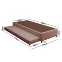 Ver imagem 3 de Base Box com Cama Auxiliar Solteiro 88x188x32 Luana Multimóveis Cr35383
