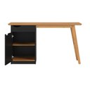 Ver imagem 3 de Mesa / Escrivaninha Pr Estilo Retrô Moderno Cor Preto / Cinamomo Pt