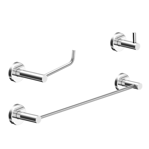 Kit Acessório para Banheiro Alto Brilho 3 Peças Grego Metal 2030at