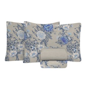 Jogo de Cama Queen Size 130 Fios Fiori - Cecília (7428-3)
