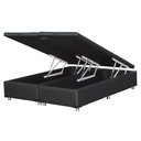 Ver imagem 1 de Base Box Baú Articulada King 193cm - Tca 944 - Veludo Preto - 4 Pistões