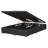 Base Box Baú Articulada King 193cm - Tca 944 - Veludo Preto - 4 Pistões - 1