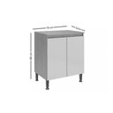 Ver imagem 3 de Gabinete de Cozinha Modulado C/ Tampo Rebeca C/ 2 Portas 80cm Mel/off White - Movelbento