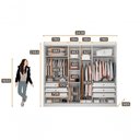Ver imagem 4 de Guarda Roupa Casal 100% Mdf 6 Portas 6 Gavetas - Linea-branco - Móveis Novo Horizonte