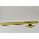 Ver imagem 4 de Ducha Chuveiro Inox 20x20 Dourado Braço Quadrado Suporte Slim Parede Banheiro Area Externa Piscina