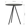 Mesa Lateral Redonda Trilegal Ø420x420x530 Preto - 2