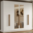 Ver imagem 3 de Guarda-roupa Casal 6 Portas Batentes com Espelho Venus Madesa