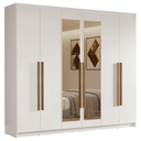 Ver imagem 1 de Guarda-roupa Casal 6 Portas Batentes com Espelho Venus Madesa