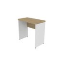 Ver imagem 2 de Escrivaninha Mesa Escritório 100% MDF 100CMX42CM 100cm Branca e Carvalho Mel Bege