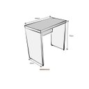 Ver imagem 3 de Escrivaninha Mesa Escritório 100% MDF 100CMX42CM 100cm Branca e Carvalho Mel Bege