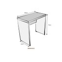 Ver imagem 3 de Escrivaninha Mesa Escritório 100% MDF 100CMX42CM 100cm Preto e Cinza Cristal